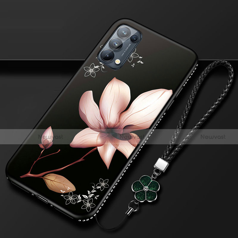 Silicone Candy Rubber Gel Flowers Soft Case Cover S01 for Oppo Reno5 5G
