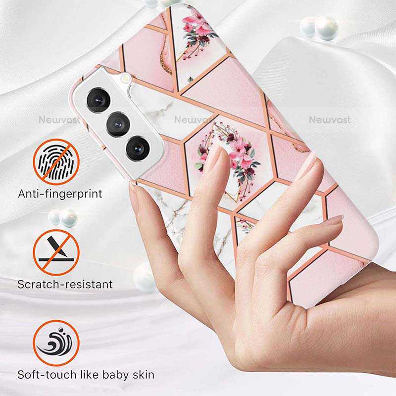 Silicone Candy Rubber Gel Flowers Soft Case Cover S01 for Samsung Galaxy S23 Plus 5G