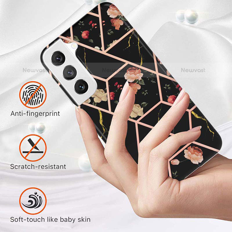 Silicone Candy Rubber Gel Flowers Soft Case Cover S01 for Samsung Galaxy S23 Plus 5G