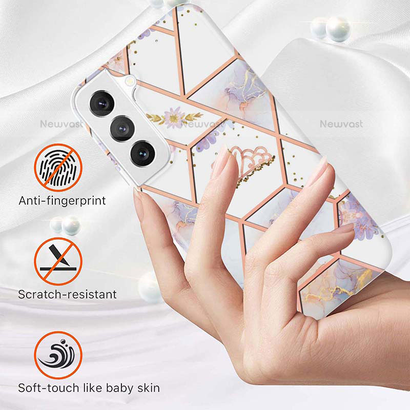 Silicone Candy Rubber Gel Flowers Soft Case Cover S01 for Samsung Galaxy S23 Plus 5G