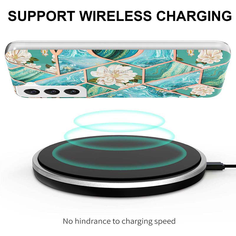 Silicone Candy Rubber Gel Flowers Soft Case Cover S01 for Samsung Galaxy S23 Plus 5G