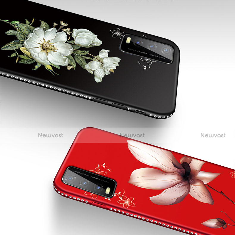 Silicone Candy Rubber Gel Flowers Soft Case Cover S01 for Vivo Y12s