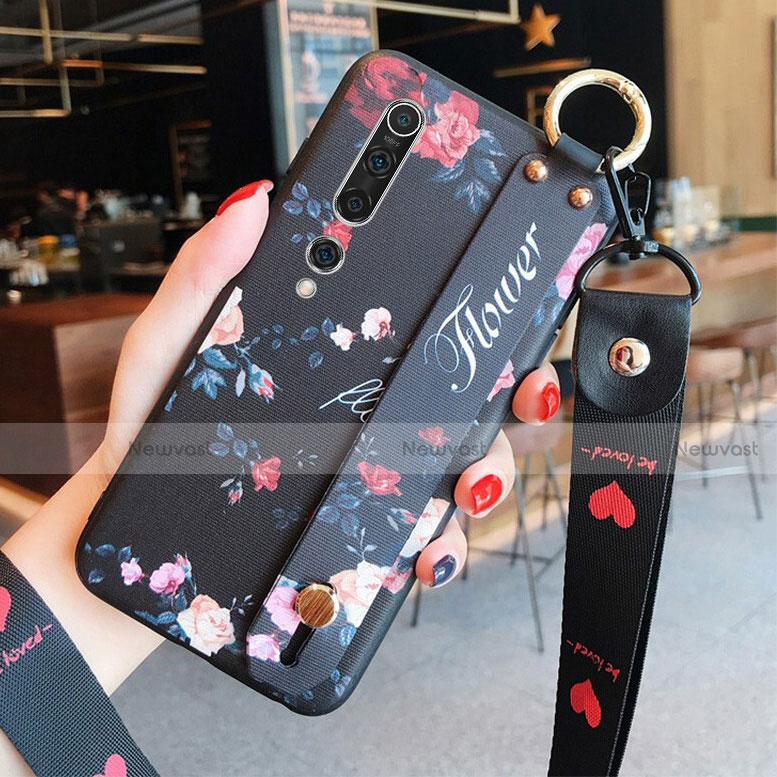 Silicone Candy Rubber Gel Flowers Soft Case Cover S01 for Xiaomi Mi 10