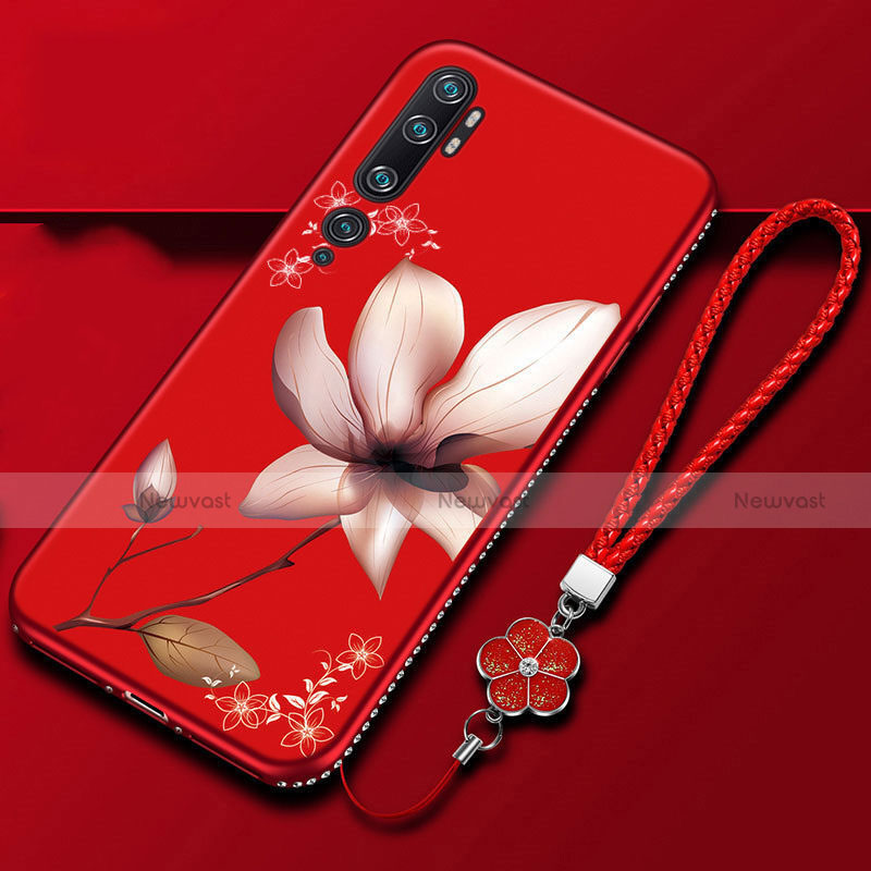 Silicone Candy Rubber Gel Flowers Soft Case Cover S01 for Xiaomi Mi Note 10