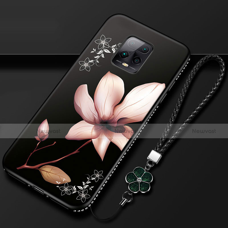Silicone Candy Rubber Gel Flowers Soft Case Cover S01 for Xiaomi Redmi 10X Pro 5G