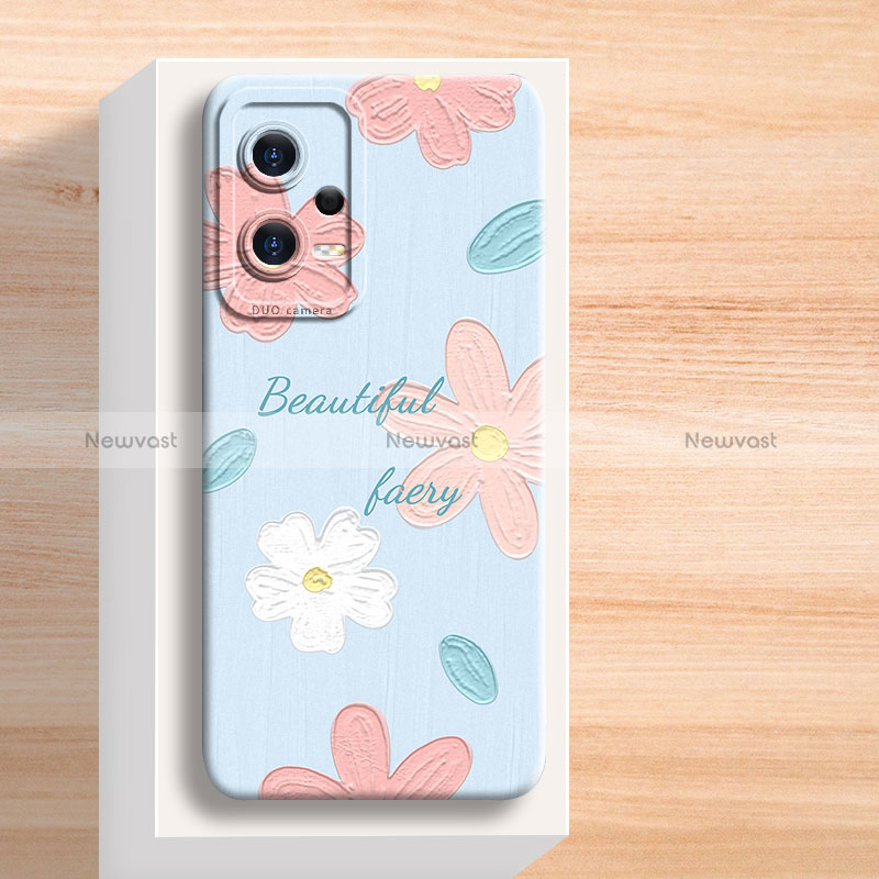 Silicone Candy Rubber Gel Flowers Soft Case Cover S01 for Xiaomi Redmi Note 12 5G