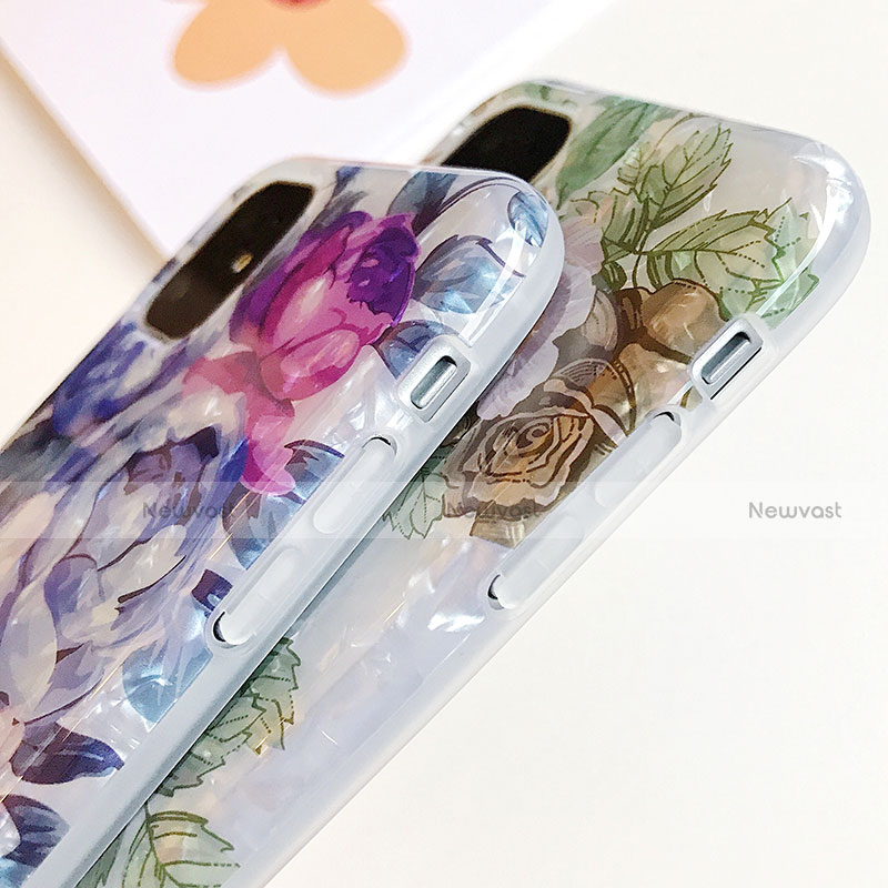 Silicone Candy Rubber Gel Flowers Soft Case Cover S02 for Apple iPhone 11