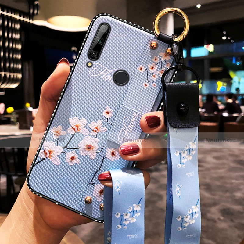 Silicone Candy Rubber Gel Flowers Soft Case Cover S02 for Huawei Enjoy 10 Plus