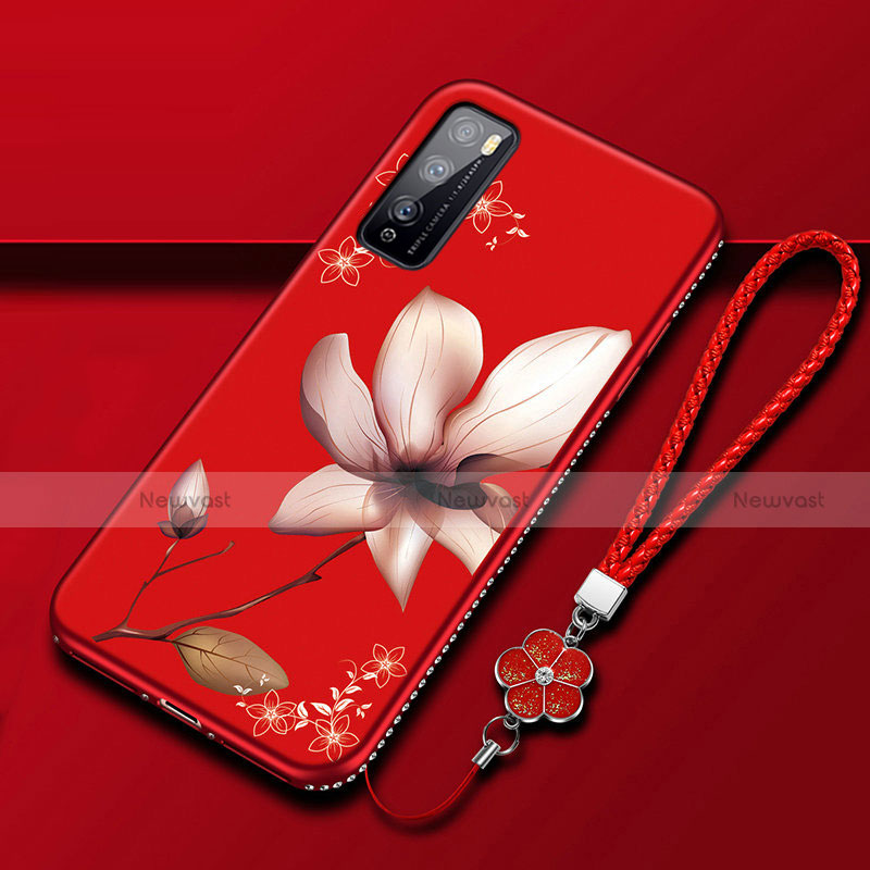 Silicone Candy Rubber Gel Flowers Soft Case Cover S02 for Huawei Enjoy 20 Pro 5G