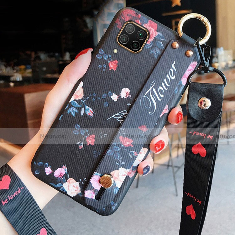 Silicone Candy Rubber Gel Flowers Soft Case Cover S02 for Huawei P40 Lite