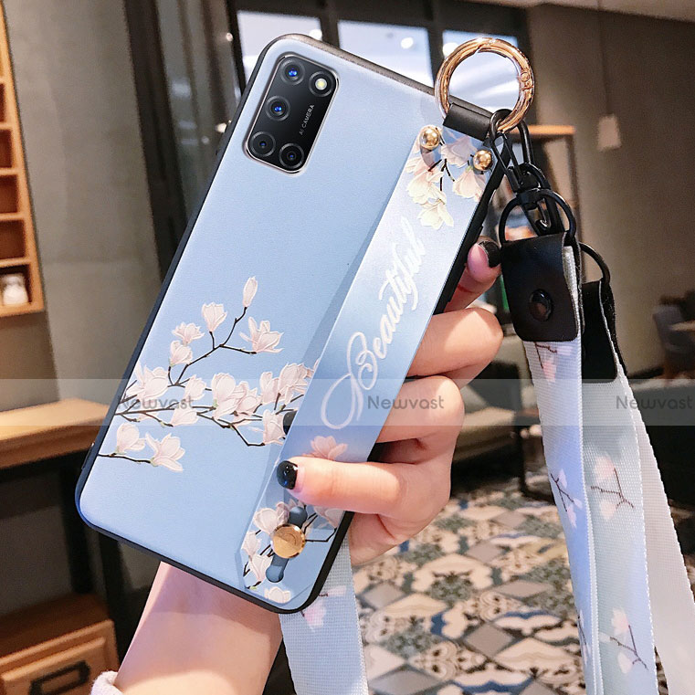 Silicone Candy Rubber Gel Flowers Soft Case Cover S02 for Oppo A72
