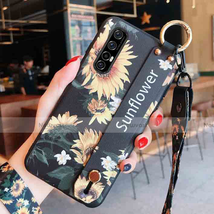 Silicone Candy Rubber Gel Flowers Soft Case Cover S02 for Oppo Find X2 Neo