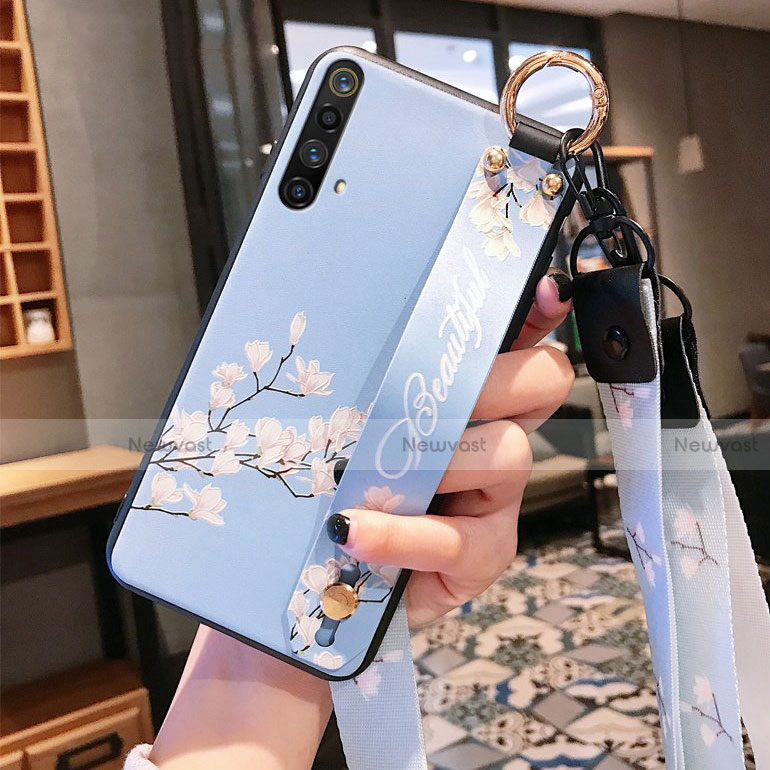 Silicone Candy Rubber Gel Flowers Soft Case Cover S02 for Realme X50 5G