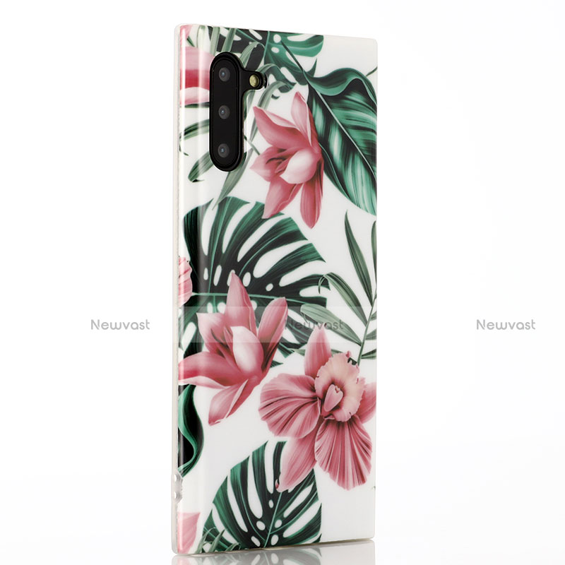 Silicone Candy Rubber Gel Flowers Soft Case Cover S02 for Samsung Galaxy Note 10