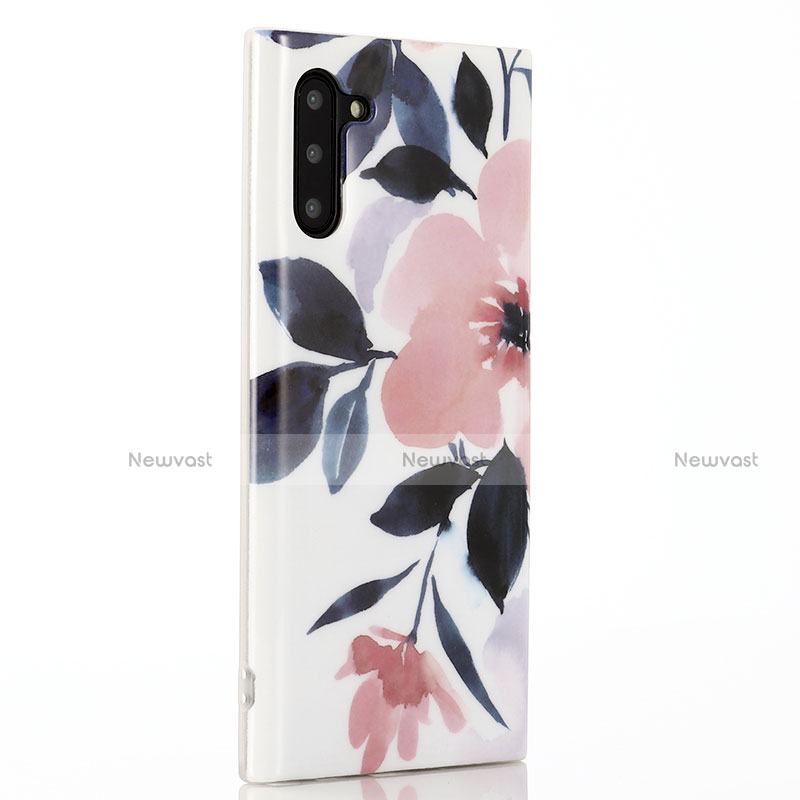 Silicone Candy Rubber Gel Flowers Soft Case Cover S02 for Samsung Galaxy Note 10