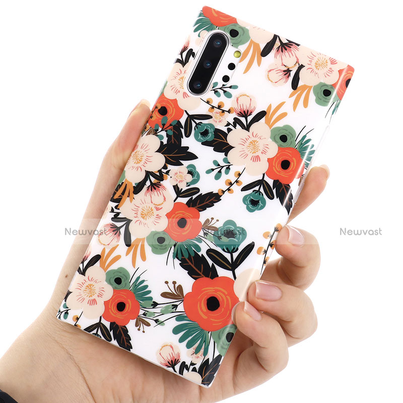 Silicone Candy Rubber Gel Flowers Soft Case Cover S02 for Samsung Galaxy Note 10 Plus