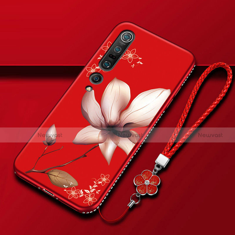 Silicone Candy Rubber Gel Flowers Soft Case Cover S02 for Xiaomi Mi 10 Pro