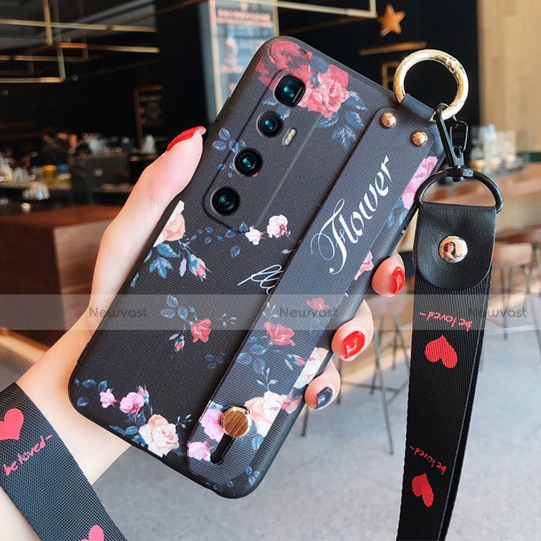 Silicone Candy Rubber Gel Flowers Soft Case Cover S02 for Xiaomi Mi 10 Ultra