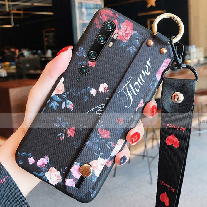 Silicone Candy Rubber Gel Flowers Soft Case Cover S02 for Xiaomi Mi Note 10