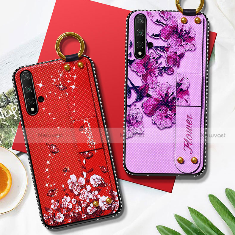 Silicone Candy Rubber Gel Flowers Soft Case Cover S03 for Huawei Honor 20S