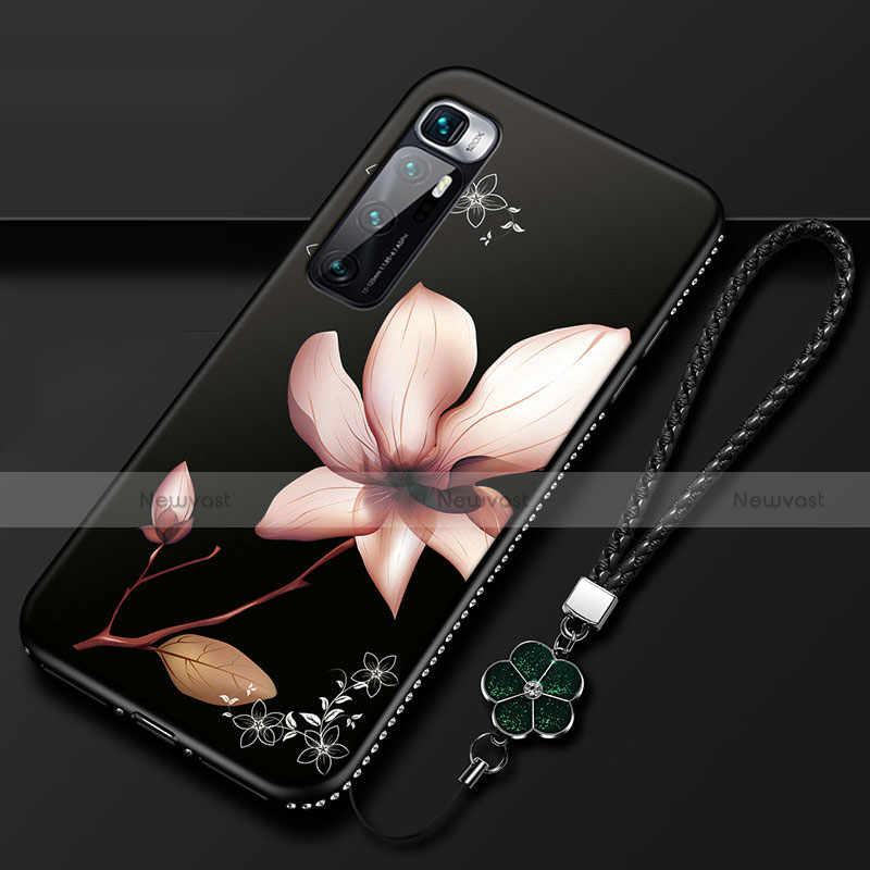 Silicone Candy Rubber Gel Flowers Soft Case Cover S03 for Xiaomi Mi 10 Ultra Brown