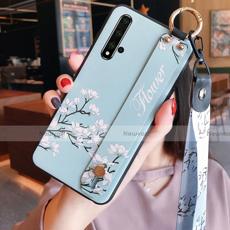 Silicone Candy Rubber Gel Flowers Soft Case Cover S04 for Huawei Honor 20