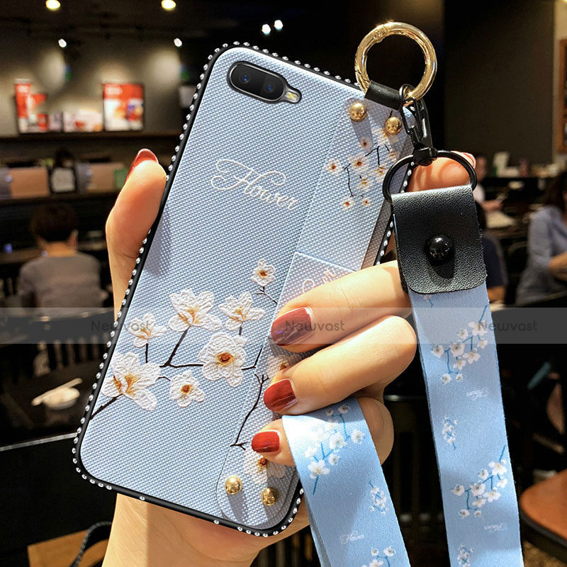 Silicone Candy Rubber Gel Flowers Soft Case Cover S04 for Oppo R15X