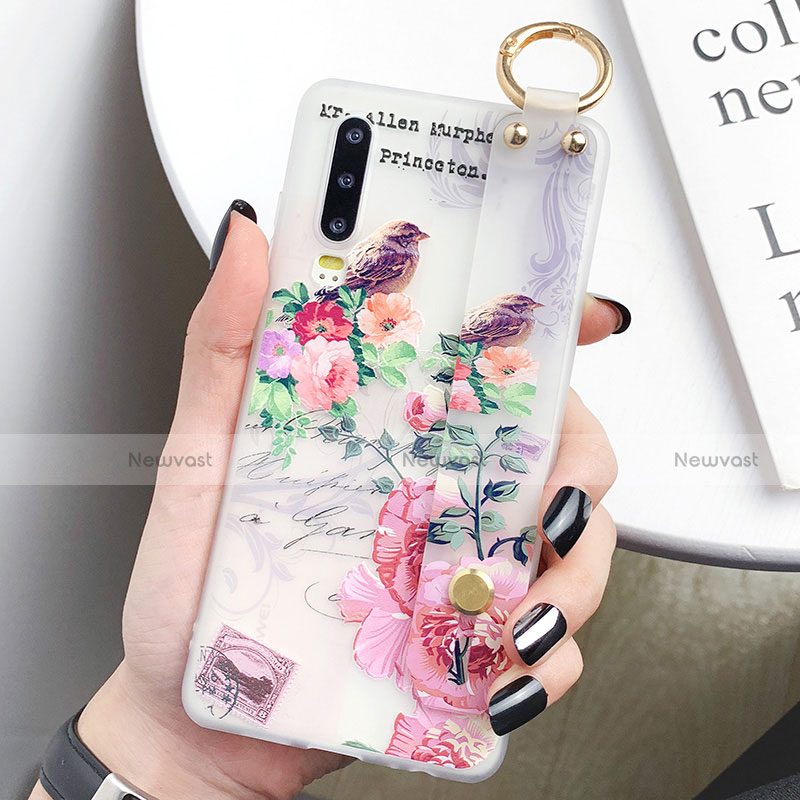 Silicone Candy Rubber Gel Flowers Soft Case Cover S05 for Huawei P30