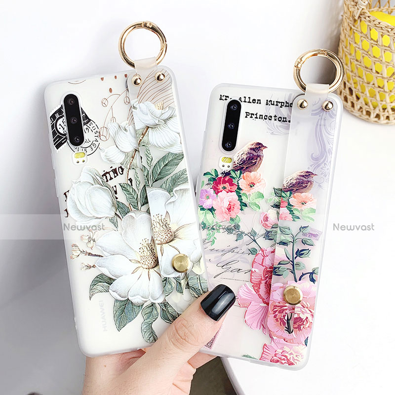 Silicone Candy Rubber Gel Flowers Soft Case Cover S05 for Huawei P30