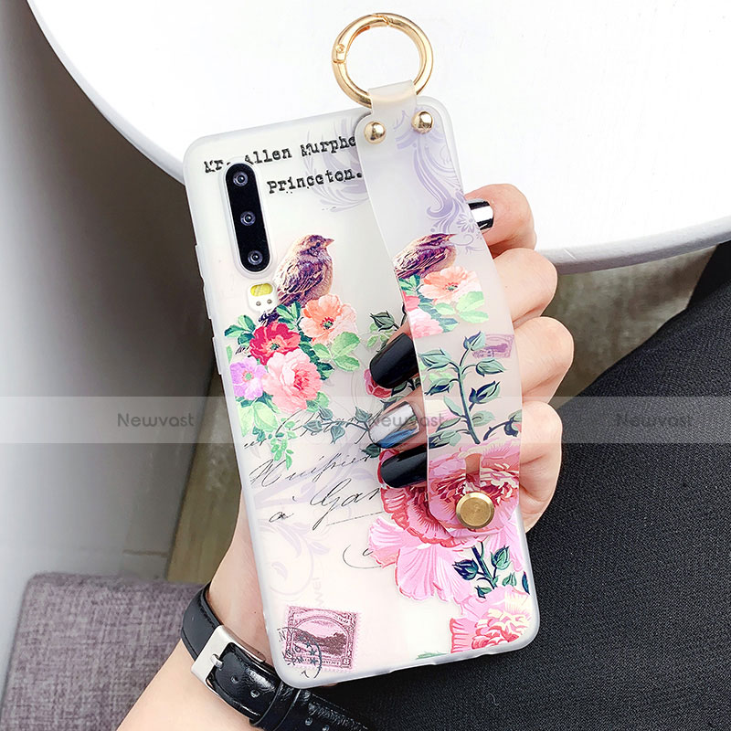 Silicone Candy Rubber Gel Flowers Soft Case Cover S05 for Huawei P30 Mixed