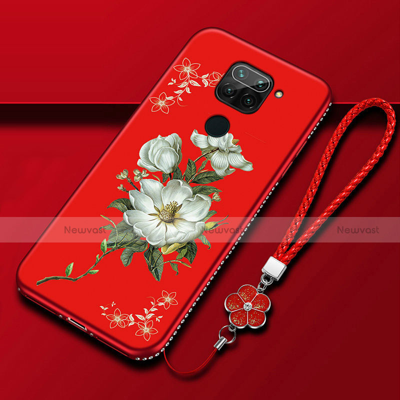 Silicone Candy Rubber Gel Flowers Soft Case Cover S05 for Xiaomi Redmi 10X 4G