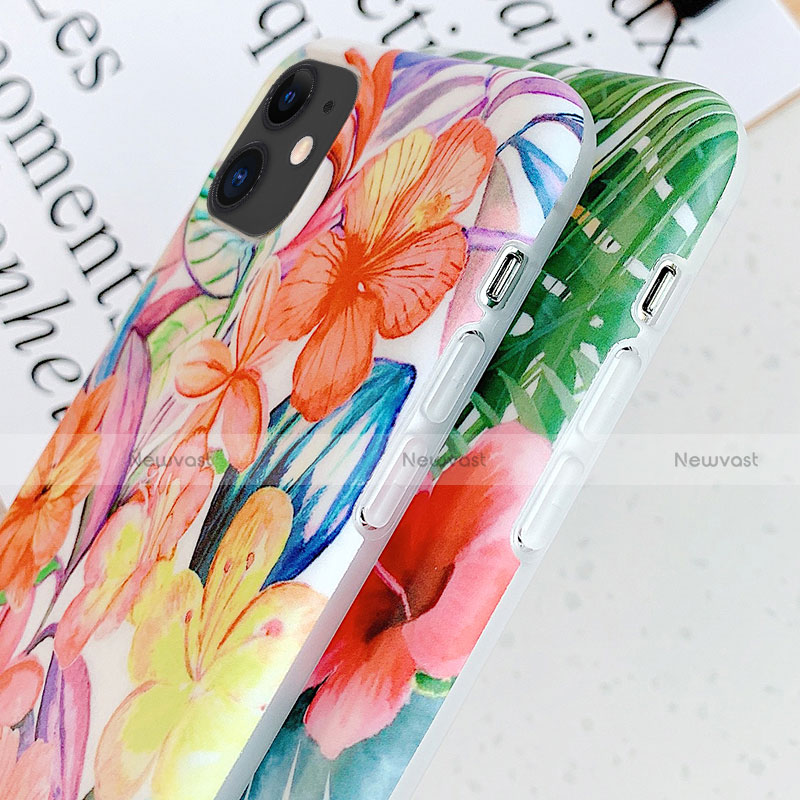 Silicone Candy Rubber Gel Flowers Soft Case Cover S06 for Apple iPhone 11