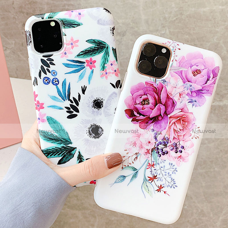 Silicone Candy Rubber Gel Flowers Soft Case Cover S06 for Apple iPhone 11 Pro