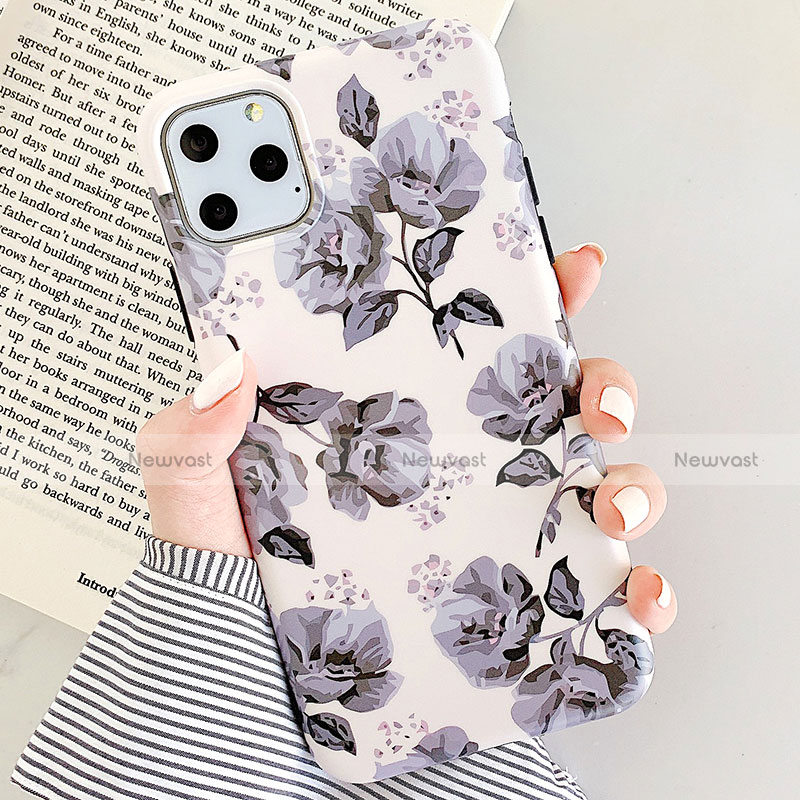 Silicone Candy Rubber Gel Flowers Soft Case Cover S07 for Apple iPhone 11 Pro