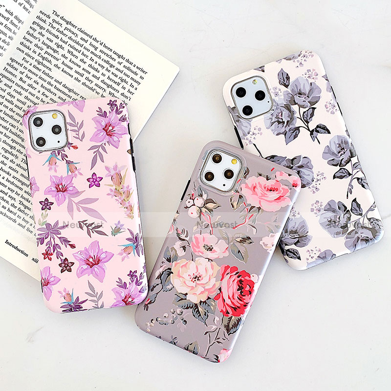 Silicone Candy Rubber Gel Flowers Soft Case Cover S07 for Apple iPhone 11 Pro