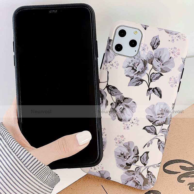 Silicone Candy Rubber Gel Flowers Soft Case Cover S07 for Apple iPhone 11 Pro Max