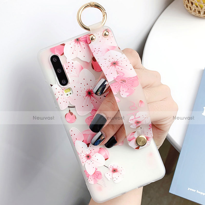 Silicone Candy Rubber Gel Flowers Soft Case Cover S07 for Huawei P30