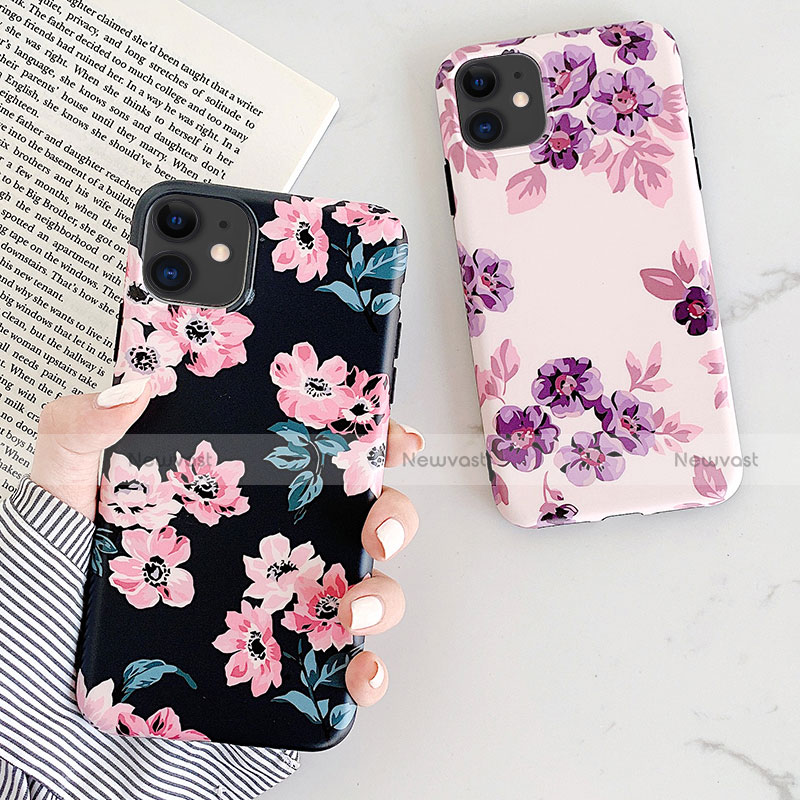 Silicone Candy Rubber Gel Flowers Soft Case Cover S08 for Apple iPhone 11
