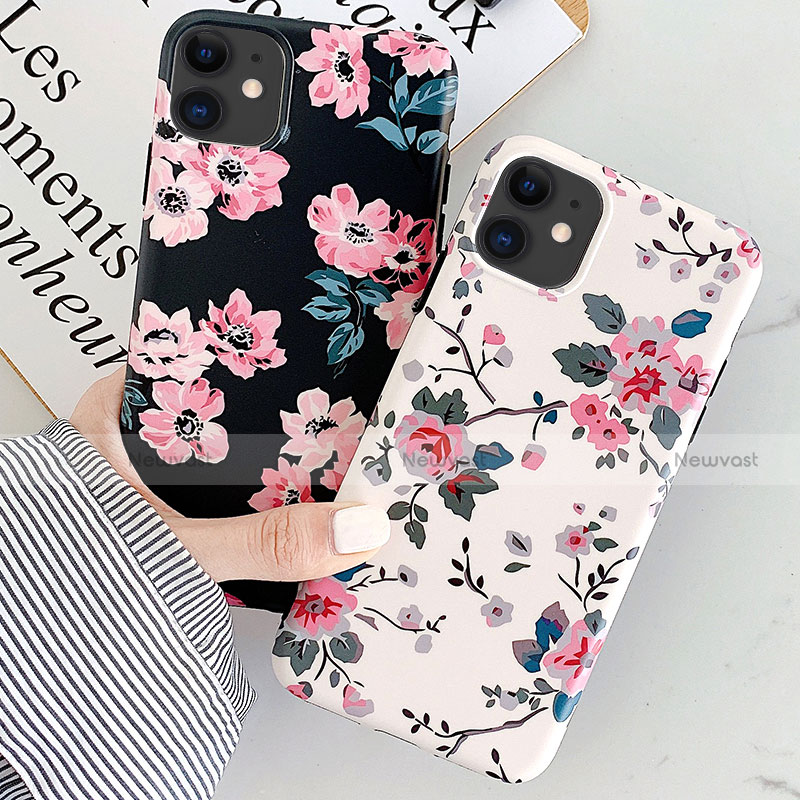 Silicone Candy Rubber Gel Flowers Soft Case Cover S08 for Apple iPhone 11