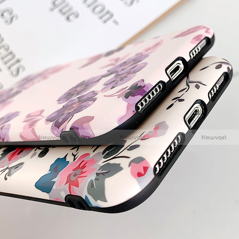 Silicone Candy Rubber Gel Flowers Soft Case Cover S08 for Apple iPhone 11