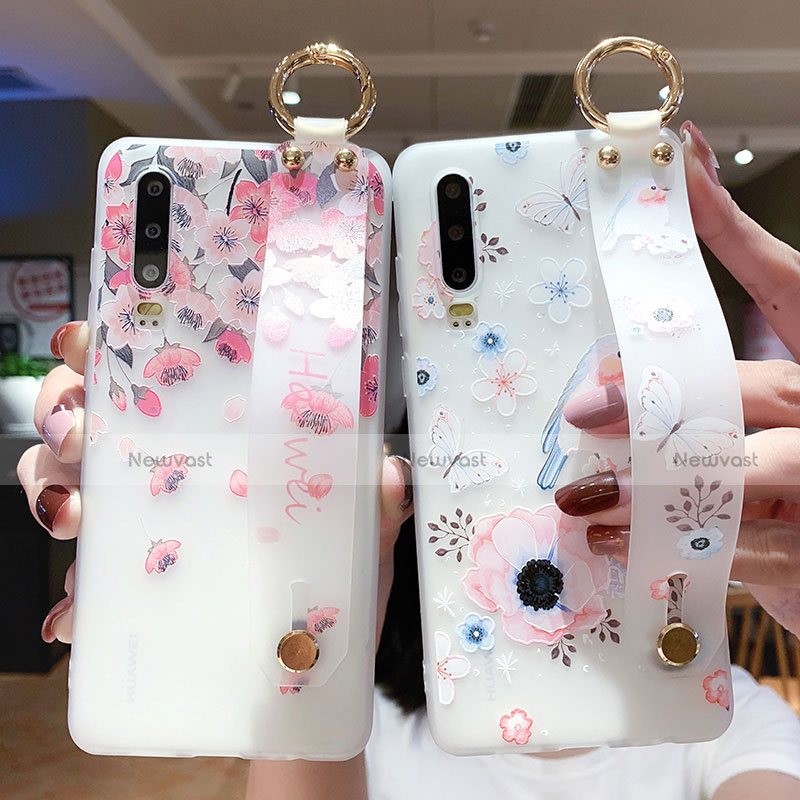 Silicone Candy Rubber Gel Flowers Soft Case Cover S10 for Huawei P30