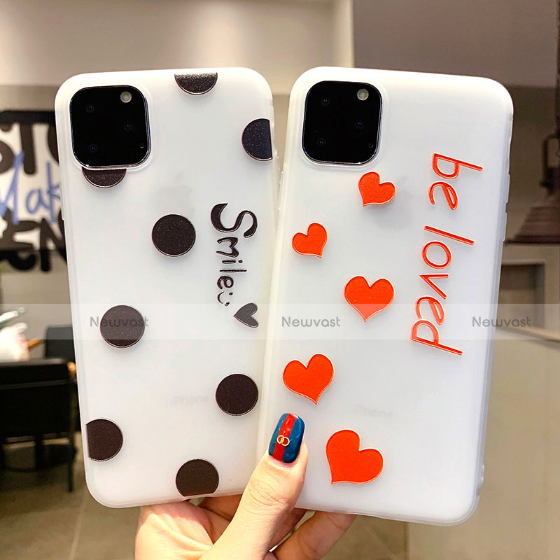 Silicone Candy Rubber Gel Love Heart Soft Case Cover S02 for Apple iPhone 11 Pro