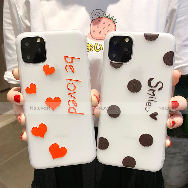 Silicone Candy Rubber Gel Love Heart Soft Case Cover S02 for Apple iPhone 11 Pro Max