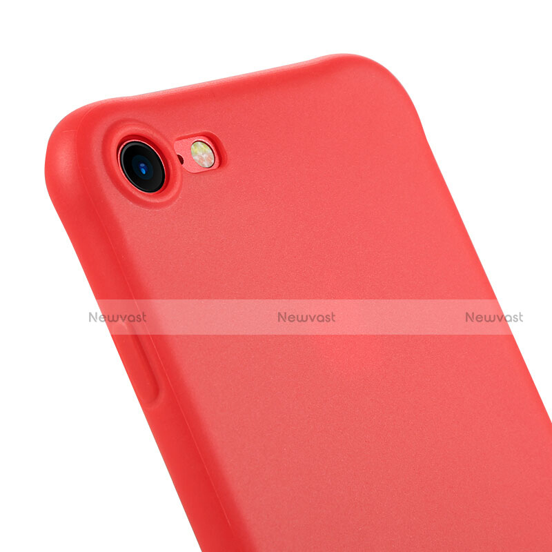 Silicone Candy Rubber Gel Soft Case C01 for Apple iPhone 7 Red