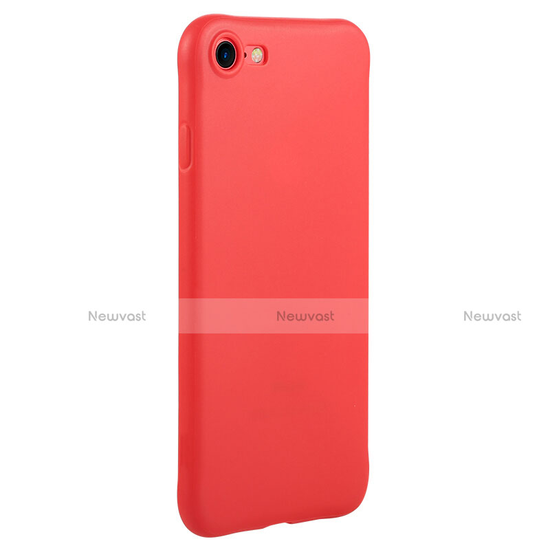 Silicone Candy Rubber Gel Soft Case C01 for Apple iPhone 7 Red