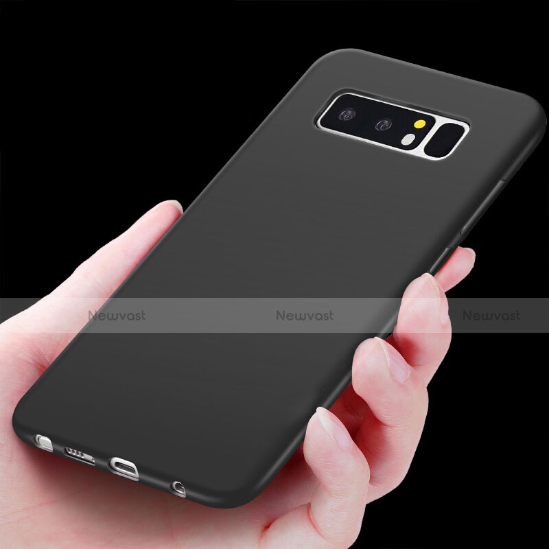 Silicone Candy Rubber Gel Soft Case for Samsung Galaxy Note 8 Black