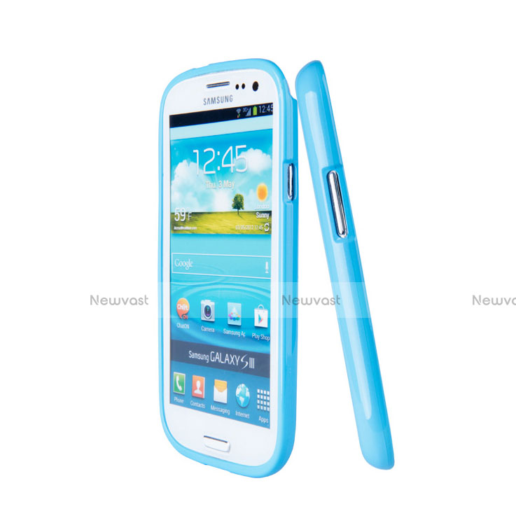 Silicone Candy Rubber Gel Soft Case for Samsung Galaxy S3 i9300 Blue