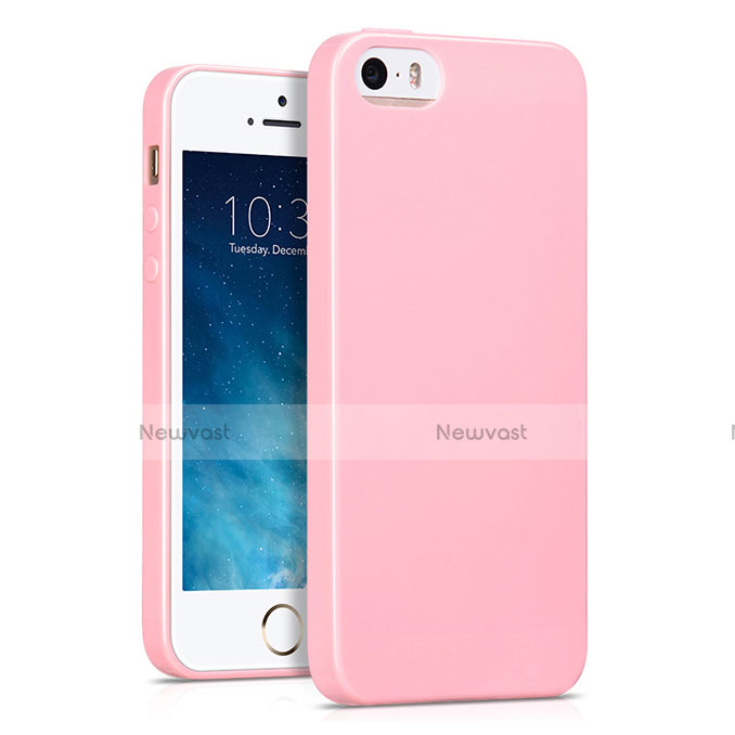 Silicone Candy Rubber Gel Soft Cover for Apple iPhone 5 Pink