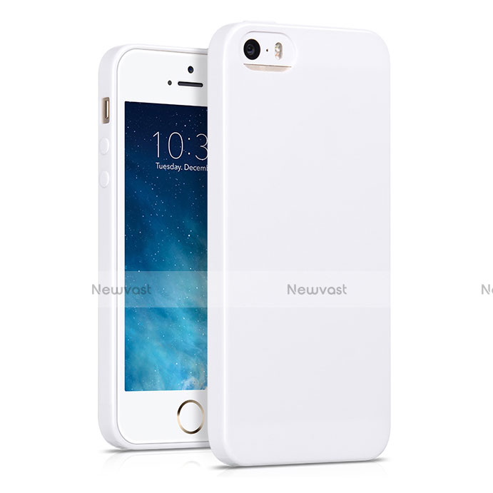 Silicone Candy Rubber Gel Soft Cover for Apple iPhone 5 White