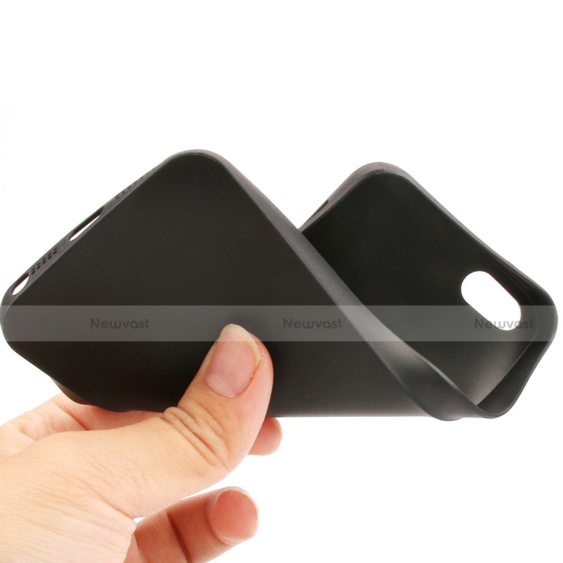 Silicone Candy Rubber Gel Soft Cover for Apple iPhone 5S Black